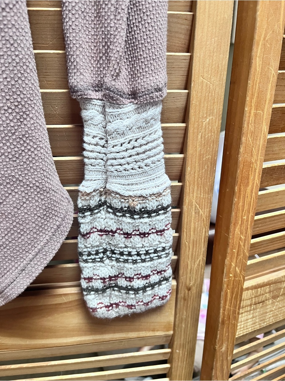 Free People Taupe Henley Top with Crochet Cuff - Picture 12 of 12